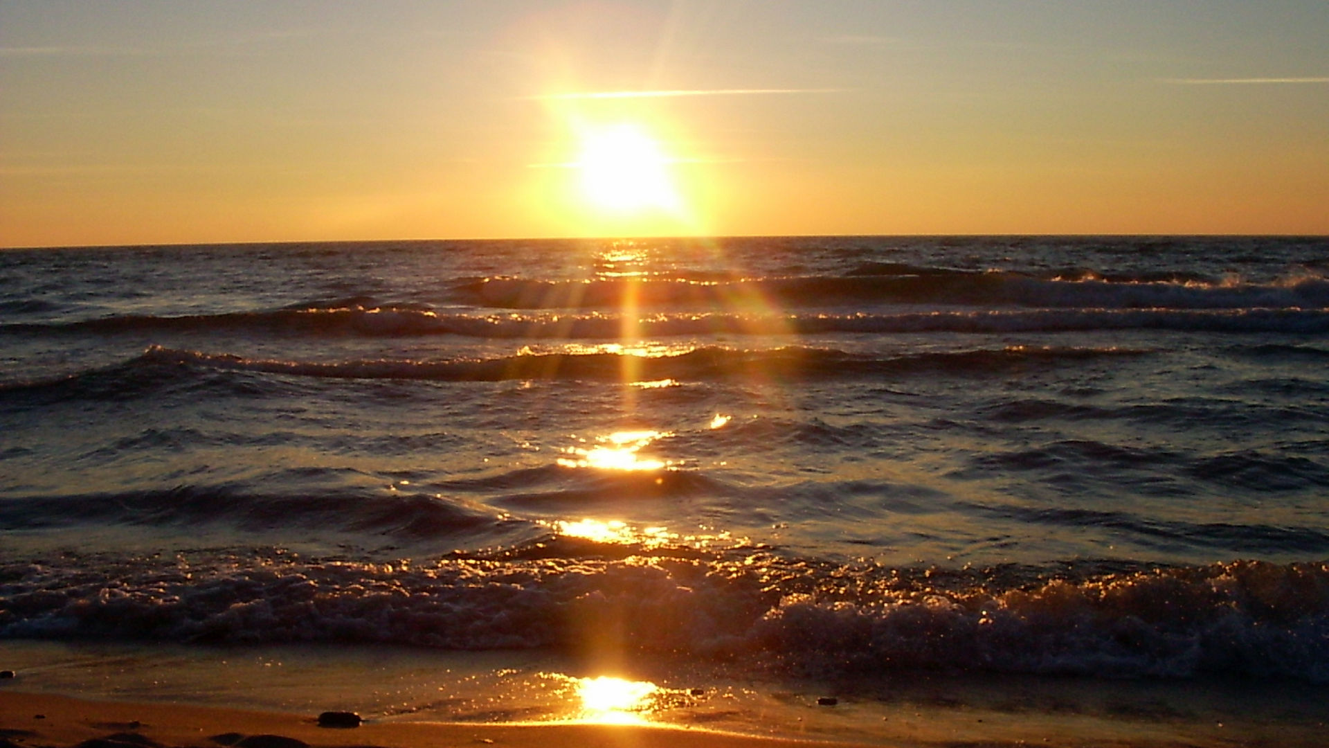 Bałtyk - widok zachodzącego słońca
